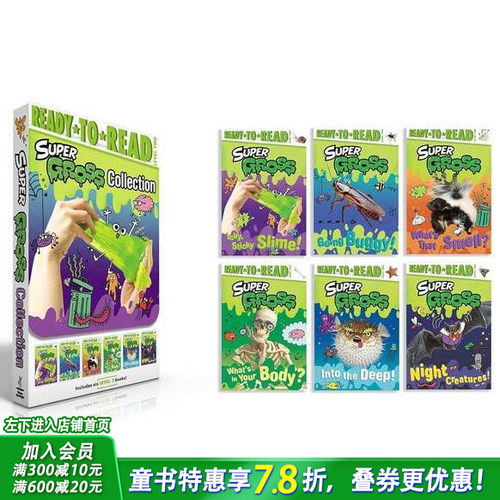 【现货】超级恶心系列（盒装含6册） Super Gross Collection 搞怪趣味科普 英文儿童英语阅读拓展进口童书