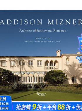 【预售】英文原版 艾迪生·米斯纳:幻想与浪漫的建筑师 Addison Mizner: Architect of Fantasy and Romance 建筑设计正版进口书籍