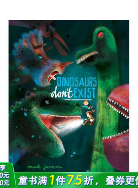 【预售】【折叠式图书】【荷兰插画师Mark Janssen】恐龙不存在 Dinosaurs Don't Exist 英文儿童艺术插画故事绘本 英语进口童书