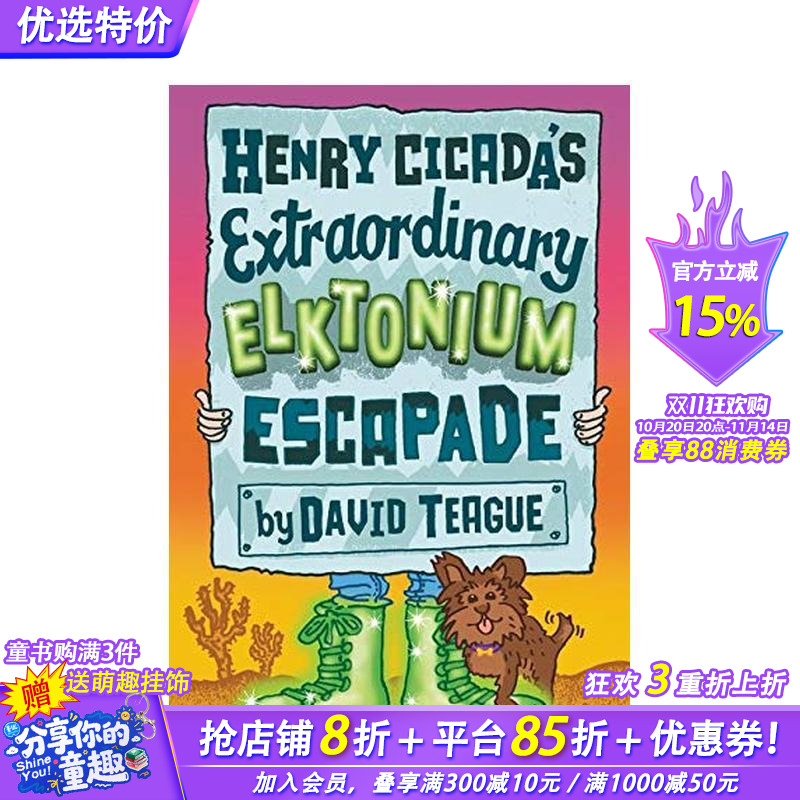 【现货】亨利蝉非凡的麋鹿越轨行为 Henry Cicada’s Extraordinary Elktonium Escapade英文进口书 儿童拓展阅读