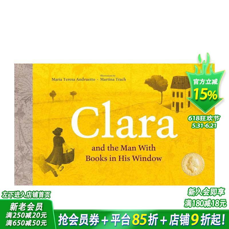 【预售】克拉拉与窗中书影人 安徒生奖得主Maria Teresa Andruetto Clara 英文儿童插画故事绘本 进口童书