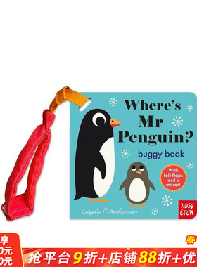 【现货】【毛毡翻翻书】企鹅先生在哪里？婴儿车新版 【Felt Flaps】 Where's Mr Penguin? 0岁+英文儿童趣味互动绘本书 英语早教