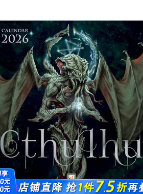 【预售】【日历】克苏鲁 2026年挂历 Cthulhu Wall Calendar 2026 (Art Calendar) 艺术创意文创周边 正版进口 送礼收藏