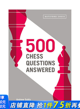 【预售】英文原版 500 个国际象棋问答：适用于所有新棋手 500 Chess Questions Answered: for all new chess players 进口书