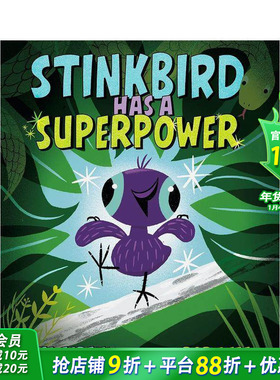 【预售】英文原版 臭鸟有*能力Stinkbird Has A Superpower 儿童英语艺术插画绘本精装 3岁+ 进口图书 善优童书