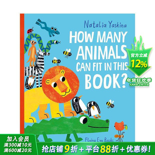 【预售】这本书能装下多少动物？ How Many Animals Can Fit in This Book? 英文儿童趣味英语早教绘本 进口童书 数数启蒙