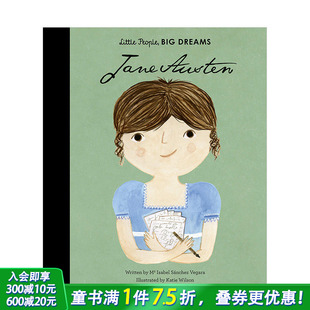 精装 现货 Austen 人物传记 大梦想 艺术绘本 小人物 女孩篇 简·奥斯汀Jane 6岁儿童文学小说作家诗歌启蒙 英文原版