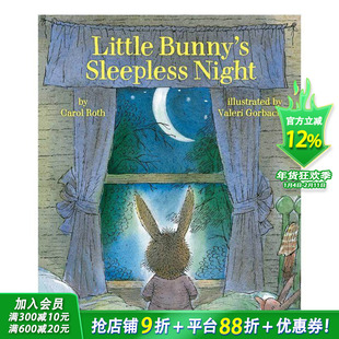 【预售】英文原版 小兔子的不眠夜 Little Bunny‘s Sleepless Night  精装艺术插画绘本 睡前趣味故事 3-6岁 儿童英语进口图书