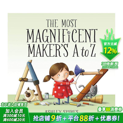 【预售】非凡的创造动作A-Z The Most Magnificent Maker's A to Z 英文儿童英语趣味早教启蒙绘本 进口童书