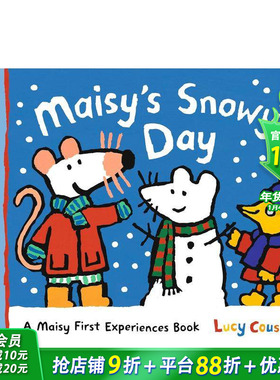 【预售】【小鼠波波】的下雪天 【Maisy】Maisy's Snowy Day 英文儿童插画故事绘本 英语进口童书