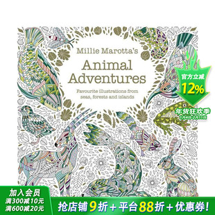 【预售】米莉·马洛塔的动物历险记 Millie Marotta's Animal Adventures 英文儿童趣味互动绘本 英语早教进口书