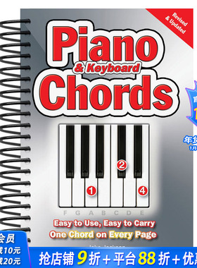 【现货】Piano & Keyboard Chords 钢琴&电子琴和弦 英文原版音乐乐器学习