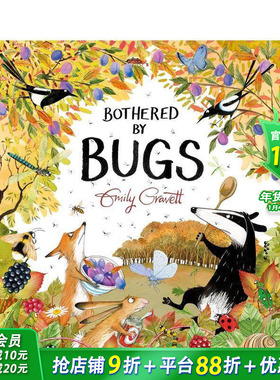 【预售】虫虫烦恼 【A Pete the Badger Story】#3 Bothered by Bugs 英文儿童插画故事绘本 进口童书