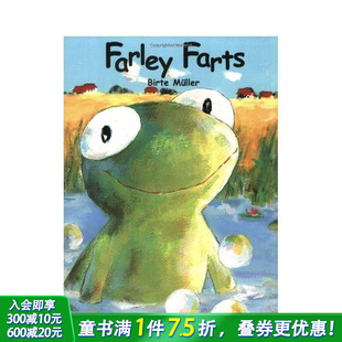 Farley 青蛙法利放屁不停 Farts 情绪管理自我认知 进口童书 英文儿童插画故事绘本 预售