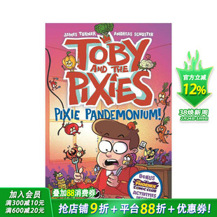 【现货多册选拍】托比和小精灵：小精灵闹翻天/变酷/烂国王 Toby and the Pixies: Pixie Pandemonium 英文幽默爆笑儿童漫画故事书