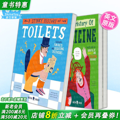 【现货多册选拍】古怪的历史：病态的医学史/厕所史/失败史 Wacky Histories:A Sick History of Medicine英文儿童趣味科普进口书
