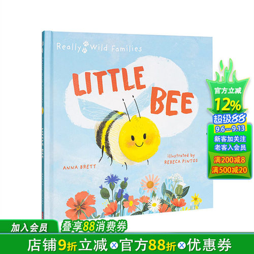 【现货】英文原版 小蜜蜂的一天 Little Bee: A Day in the Life of the Bee Brood 亲子英语 趣味儿童绘本 蜜蜂知识 3-6岁