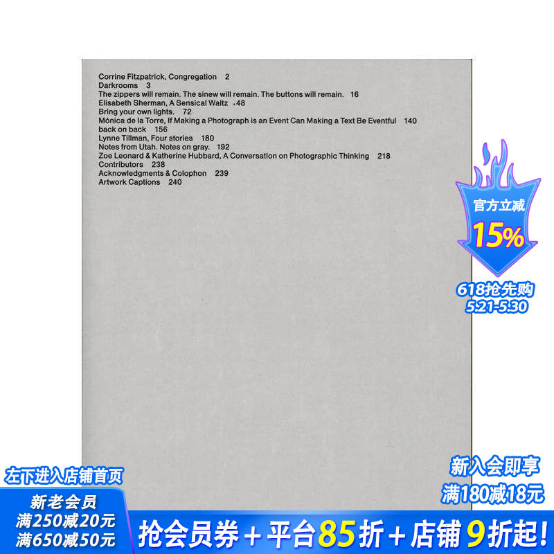 【预售】凯瑟琳·哈伯德：嘴角边一丝轻微的垂落 Katherine Hubbard 原版英文摄影作品集 正版进口书