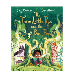 【预售】英文原版 三只小猪的书The Three Little Pigs and the Big Bad Book 艺术插画故事绘本 3-6岁 儿童进口图书 善优童书