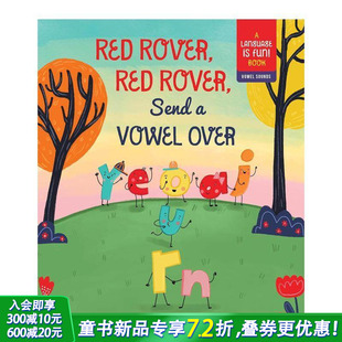 Language Red 预售 音字母玩游戏 Over 英文儿童 Vowel 快乐英语启蒙：元 Send Rover Fun 原版