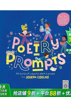 【现货】诗歌创作提示词Poetry Prompts: All sorts of ways to start a poem from Joseph Coelho 原版英文儿童艺术启蒙进口绘本