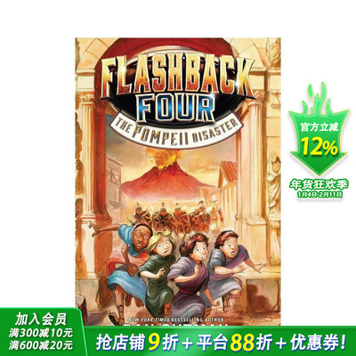 【现货】 闪回四3:庞贝的灾难Flashback Four 3: The Pompeii Disaster 英文进口正版书 Gutman 儿童拓展阅读