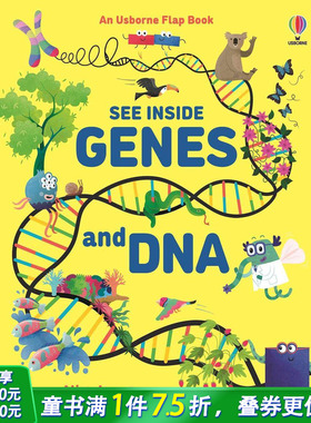 【预售】英文原版 基因及DNASee Inside:Genes & DNA 人体科普百科翻翻书 Usborne精装绘本 6岁+儿童英语进口图书 善优童书