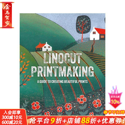 【预售】麻胶版画制作技法：打造精美印艺完全指南 Linocut Printmaking 原版英文艺术画册画集 正版进口书
