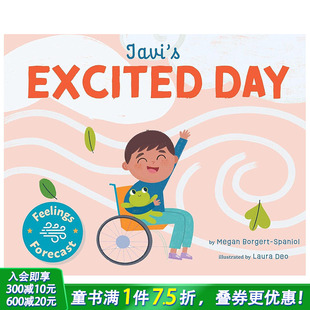 Javi 预售 Feelings 英文儿童插画故事绘本 贾维兴奋 Day 情绪晴雨表 进口童书 一天 Excited Forecast