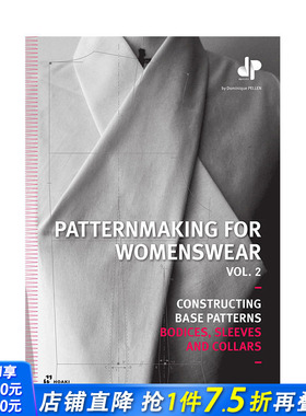 【预售】女装裁剪卷2：衣身、袖子和领子的基础图案构造 Patternmaking for Womenswear Vol. 2 时尚服装设计英文正版进口