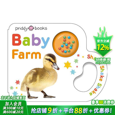 【预售】【小摇铃系列】宝宝农场 【Little Shakers】Baby Farm 英文儿童趣味英语早教绘本 进口童书