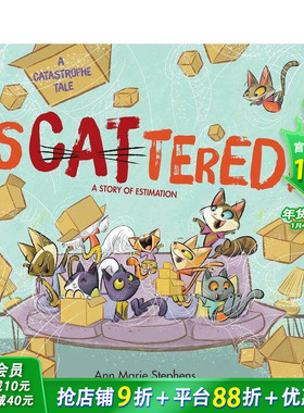 【现货】猫猫大逃散！ sCATtered! 英文儿童插画故事绘本 进口童书