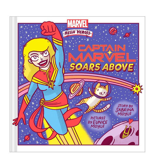 【现货】惊奇队长翱翔蓝天 【Marvel Hello Heroes】Captain Marvel Soars Above 原版精装英文儿童漫画 英语拓展故事阅读进口书