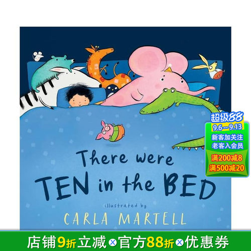 【现货】十个宝宝在小床 There Were Ten in the Bed 英文儿童插画故事绘本 进口童书