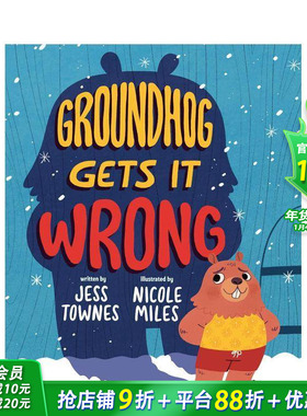 【预售】土拨鼠弄错了 Groundhog Gets It Wrong 英文儿童插画故事科普绘本 进口童书