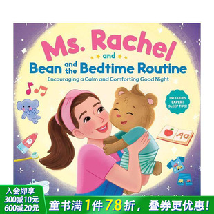 睡前仪式 英文儿童插画故事绘本书 Routine and 预售 瑞秋老师与豆豆 Bean 夜晚 ：营造宁静温馨 Bedtime Ms. the Rachel