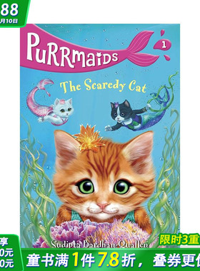 【预售】胆小的猫(呼噜声1) Scaredy Cat， The (Purr1) 英文儿童分阶阅读 桥梁章节故事书 进口童书【预售】