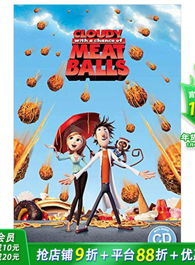 【现货】 Cloudy with a Chance of Meatballs，食破天惊 天降美食 英文儿童故事书 附CD适合6-12岁【善优童书】