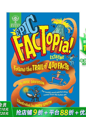 【预售】趣味知识百科 400个极限事实 大英百科全书 【FACTopia】Epic FACTopia!科学冷知识 英文儿童插画科普故事绘本进口书