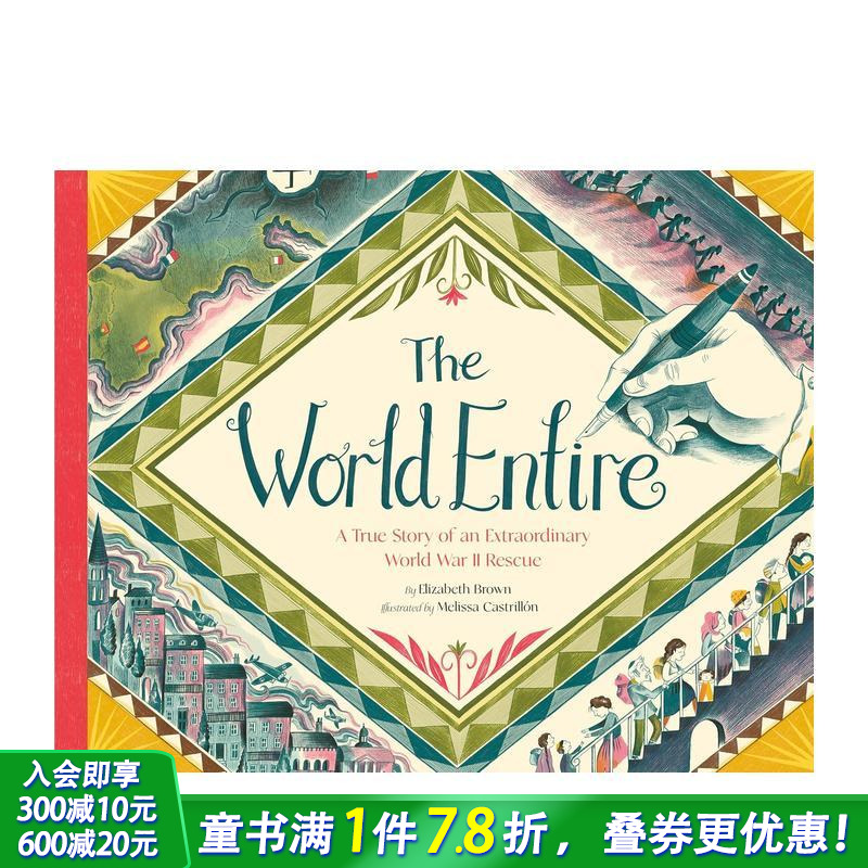 【预售】拯救世界的名单：二战无名英雄苏萨·门德斯 World Entire 英文儿童插画科普绘本 进口童书 二战救援壮举首度绘本化