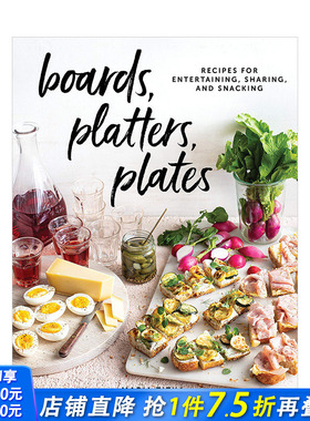 【预售】菜板/盘子/碟子 聚会派对食谱书 Boards, Platters, Plates 英文原版烹饪煮饭料理菜谱