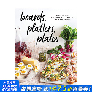 Boards 烹饪煮饭料理菜谱 菜板 英文原版 Plates Platters 聚会派对食谱书 碟子 盘子 预售