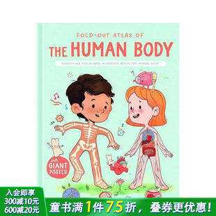 奇妙之旅 进口童书 英文儿童插画科普故事绘本 the 预售 人体 Human Out Fold 知识百科 Atlas Body