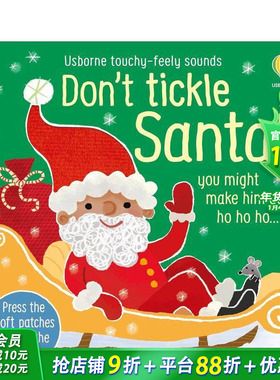 【现货】【触摸发声书】别给圣诞老人挠痒痒！ 【Touchy-Feely Sound】Don't Tickle Santa! 原版英文儿童趣味互动书 进口图书