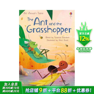 【预售】蚂蚁和蚱蜢 The Ant and the Grasshopper 英文儿童故事 进口童书