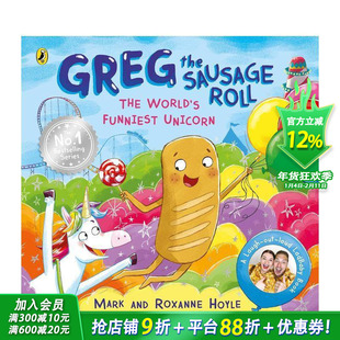 【预售】香肠卷格雷格：世界上搞笑独角兽 Greg the Sausage Roll: The World’s Funniest Unicorn英文儿童插画故事绘本进口童书
