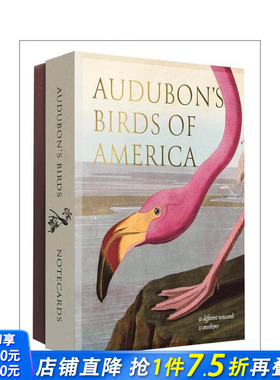 【预售】奥杜邦的美国鸟类：阿贝维尔感谢卡套装 Audubon's Birds of America:An Abbeville Notecard Set 原版明信片 正版进口书