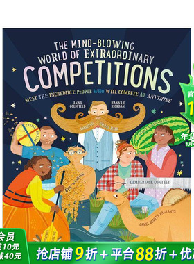 【预售】令人兴奋的非凡比赛世界 The Mind-Blowing World of Extraordinary Competitions 英文儿童插画故事绘本 英语进口童书