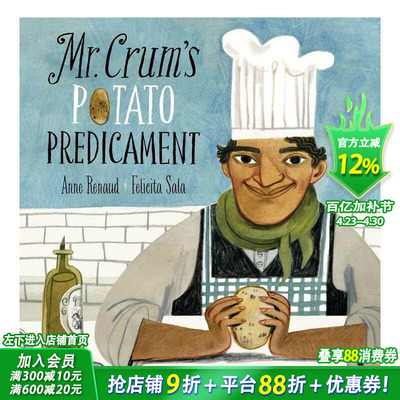 【预售】Mr. Crum’S Potato Predicament克拉姆发明了薯片 英文原版艺术绘本【善优童书】
