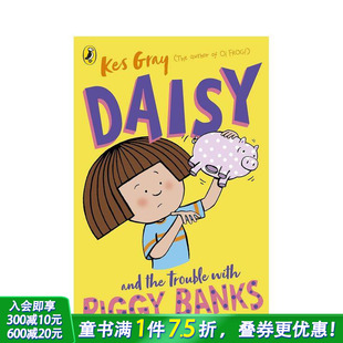 冒险故事 英文儿童初级桥梁故事书英语阅读拓展 Banks the 预售 黛西 Trouble 烦恼 小猪银行 Piggy Daisy with and